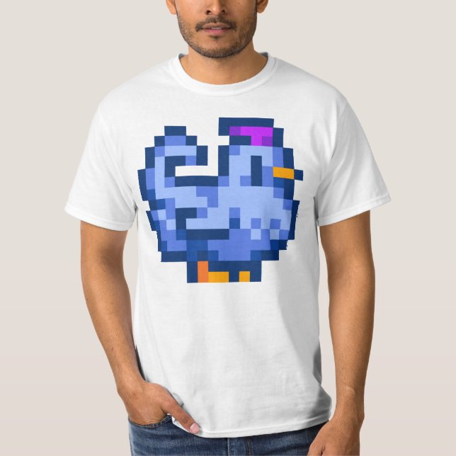Stardew Valley Shane&x27;s Blue Chicken Sticker &a T-Shirt (Vorderseite)