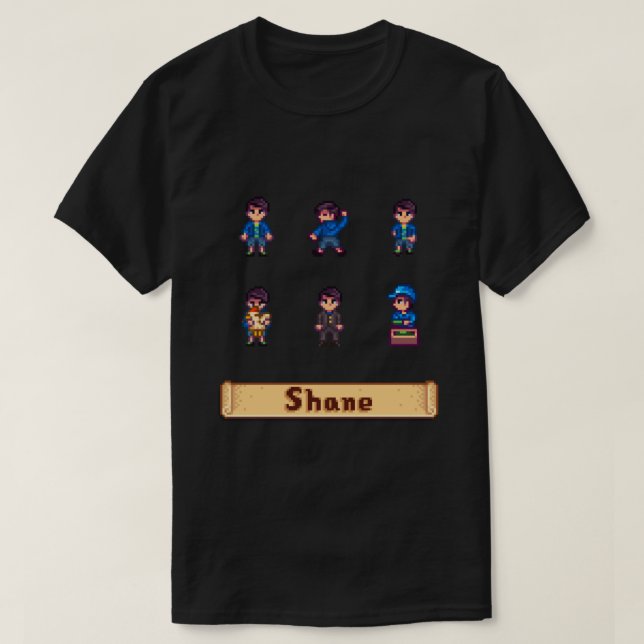 Stardew Valley Sprites - Shane Sticker.png T-Shirt (Design vorne)