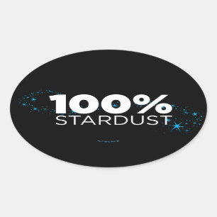 Stardust 100% ovaler aufkleber