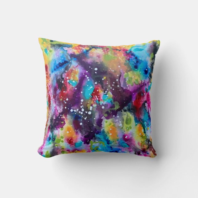 Stardust 16 x 16 Baumwollwirbelkissen Kissen (Vorderseite)