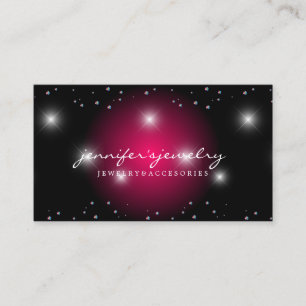 Stardust Bling rosa Edelsteine Silber Diamanten Pe Visitenkarte