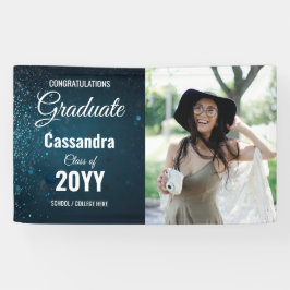 Stardust Blue Modern Classic Foto Abschluss Banner