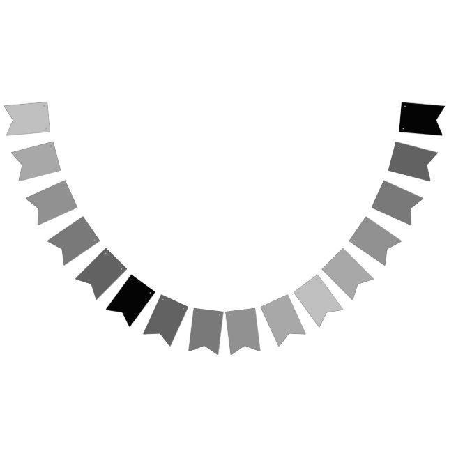 Stardust Grau bis Schwarz Gradient Theme Wimpelkette (Alle)