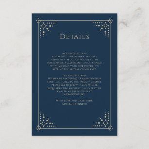 Stardust Monogram Wedding Begleitkarte