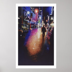 "Stardust" New York Szenen-Aquarell-Malerei Poster