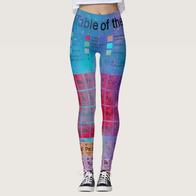 Stardust periodische Tabellen-Leggings Leggings (Vorderseite)