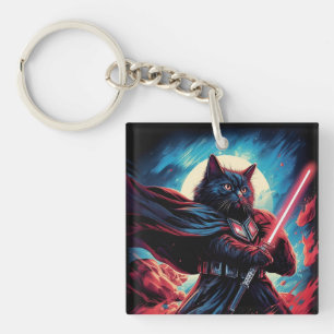 Stardust Samurai   Katzenkrieger Schlüsselanhänger