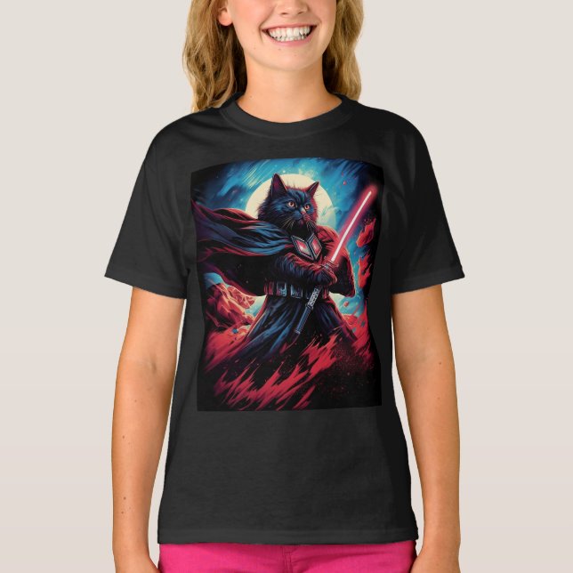 Stardust Samurai | Katzenkrieger T-Shirt (Vorderseite)