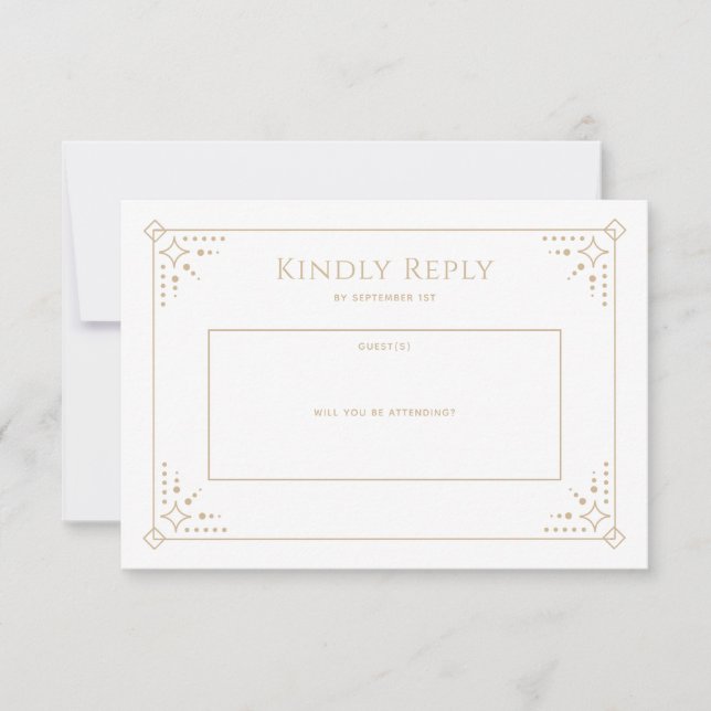 Stardust Wedding RSVP Card (Vorderseite)