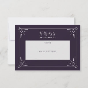 Stardust Wedding RSVP Card
