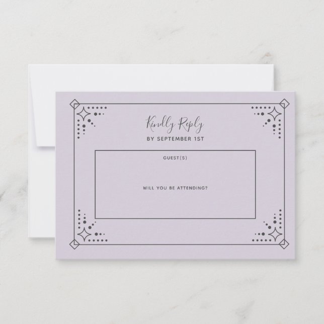 Stardust Wedding RSVP Card (Vorderseite)