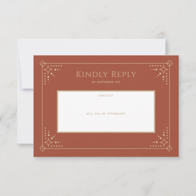 Stardust Wedding RSVP Card Karte (Vorderseite)