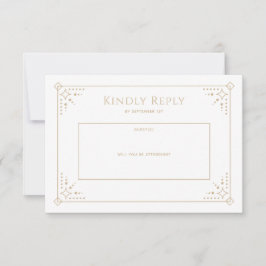 Stardust Wedding RSVP Card Karte