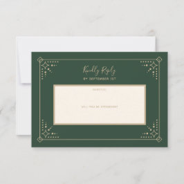 Stardust Wedding RSVP Card Karte