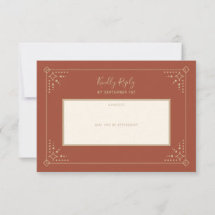 Stardust Wedding RSVP Card Karte