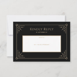 Stardust Wedding RSVP Card Karte