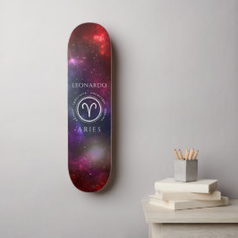 Starfield Aries Ram Western Zodiac Skateboard
