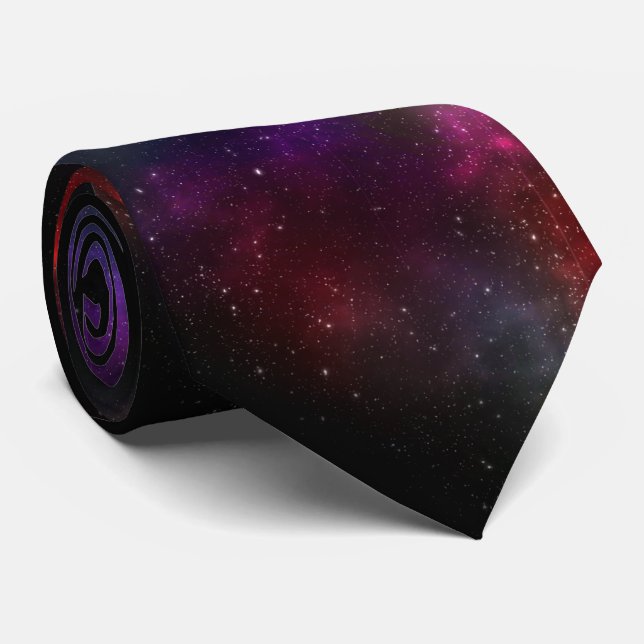 Starfield mit mehrfarbigem kosmischer Staub Krawatte (Gerollt)