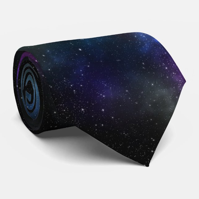 Starfield mit mehrfarbigem kosmischer Staub Krawatte (Gerollt)