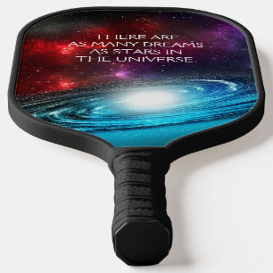 Starfield mit mehrfarbigem kosmischer Staub Pickleball Schläger