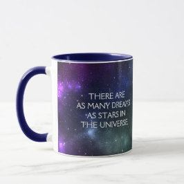 Starfield mit mehrfarbigem kosmischer Staub Tasse