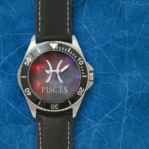 Starfield Pisces Fish Western Zodiac Armbanduhr