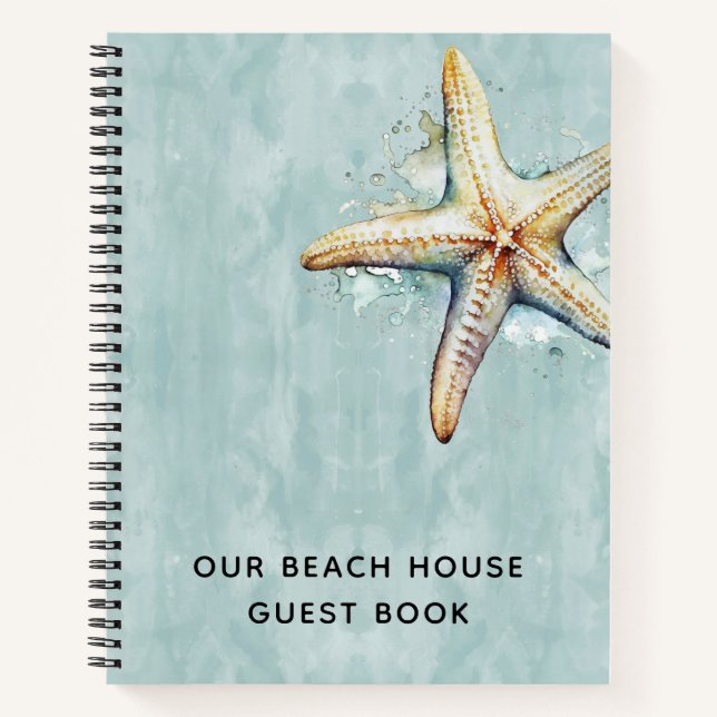 Starfish "1" Beach House Gästebuch Notizbuch (Vorderseite)