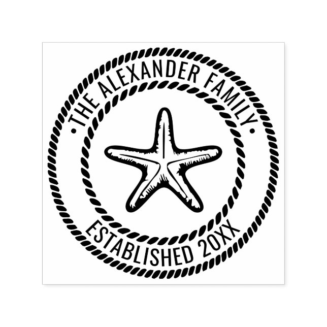 Starfish #2 Familienname Datum der Erstellung eine Permastempel (Design)