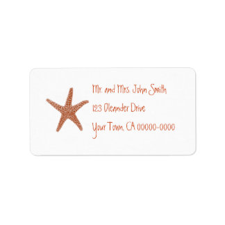 Starfish-Adressetikett Adressaufkleber