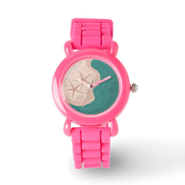 Starfish am Strand Armbanduhr (Vorderseite)
