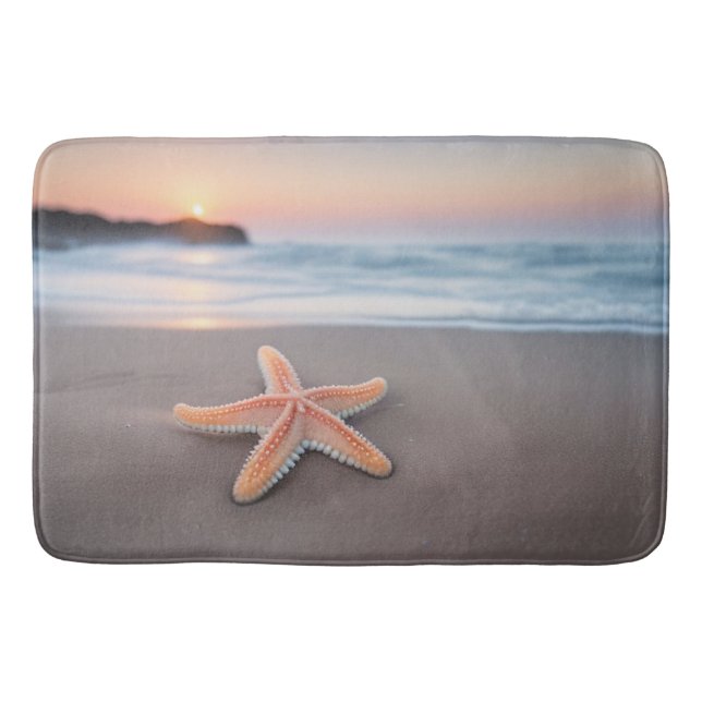 Starfish am Strand Badematte (Vorderseite)