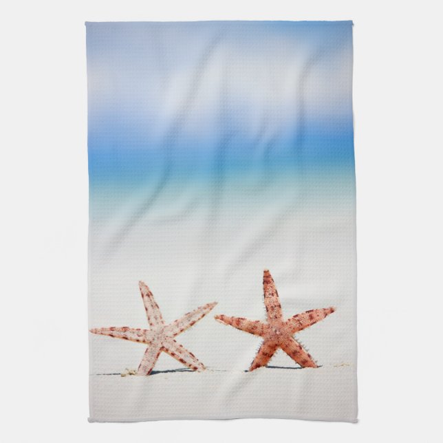 Starfish am Strand Küchentuch (Vertikal)