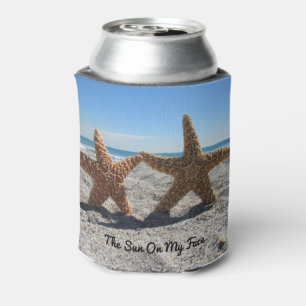 Starfish am Strand - Personalisiert Dosenkühler