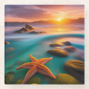 Starfish am Strand von Dawn Glasuntersetzer