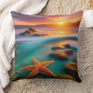 Starfish am Strand von Dawn Kissen