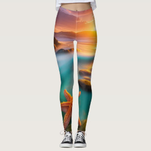 Starfish am Strand von Dawn Leggings