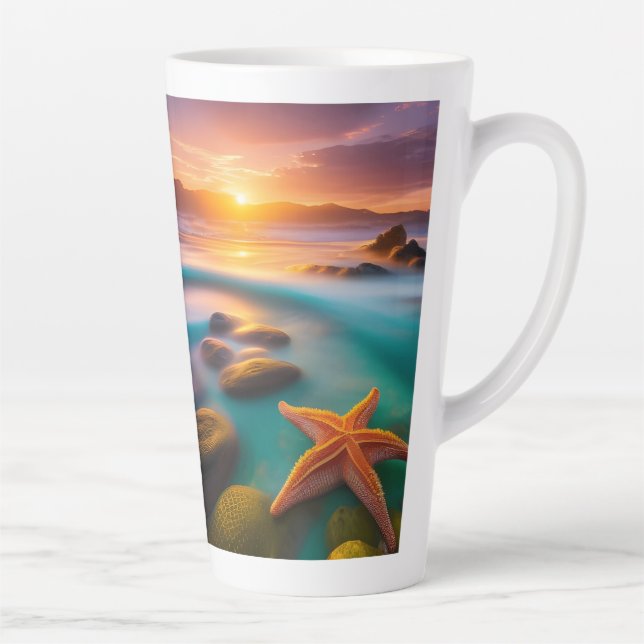 Starfish am Strand von Dawn Milchtasse (Rechts)