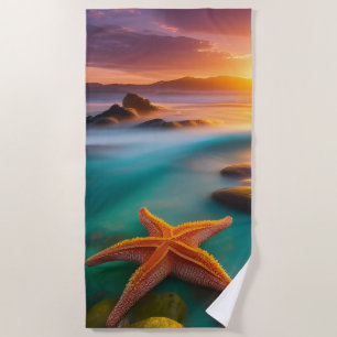 Starfish am Strand von Dawn Strandtuch