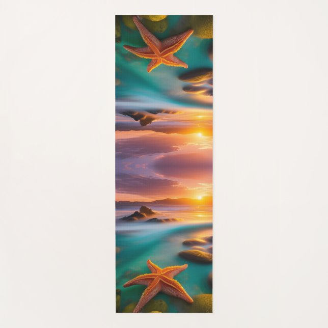 Starfish am Strand von Dawn Yogamatte (Vorderseite)