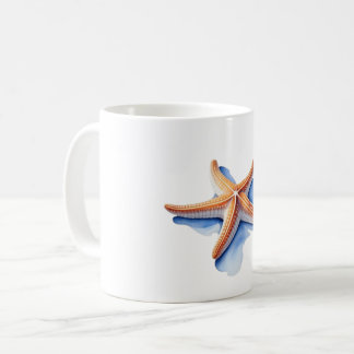 Starfish and Blue Silhouette Kaffeetasse
