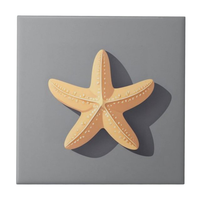 Starfish and Its Shadow Fliese (Vorderseite)