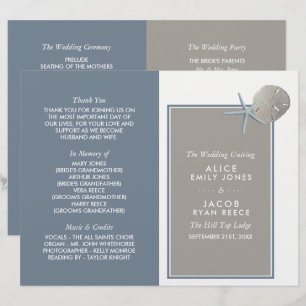 Starfish and Sand Dollar - Hochzeitsprogramm am St