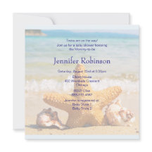 Starfish and Seashells auf der Beach Baby Dusche
