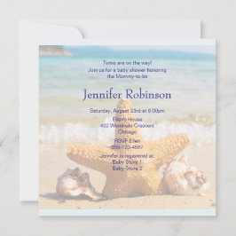 Starfish and Seashells auf der Beach Baby Dusche Einladung