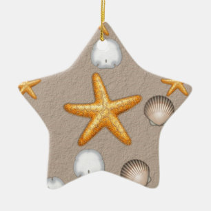 Starfish and Seashells Beach Themengeschenke Keramik Ornament