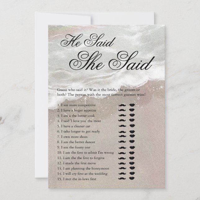 Starfish and Shells Tropical Beach Bridal Shower Einladung (Vorderseite)