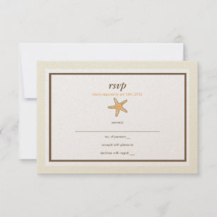 Starfish - Antwortkarten RSVP Karte