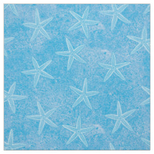 Starfish Aqua Blue Stoff