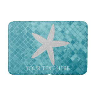 Starfish-Aqua-Seeglas personifizieren Badematte