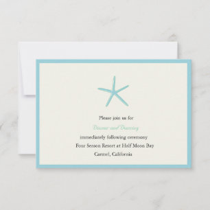 Starfish - Aquamarine-Empfang-Karten Einladung
